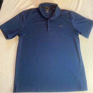 Greg Norman for Tasso Elba Play Dry Classic Navy Golf Polo Shirt size M